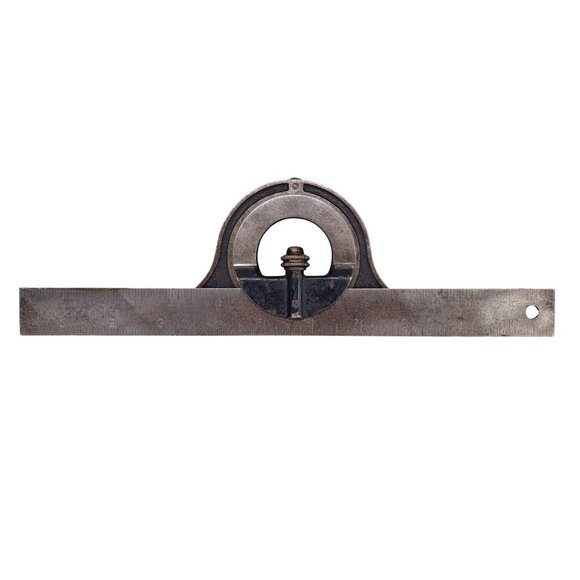 Vintage Starrett Combination Square Protractor with Stanley 11 inch Rule Athol - Picture 1 of 8